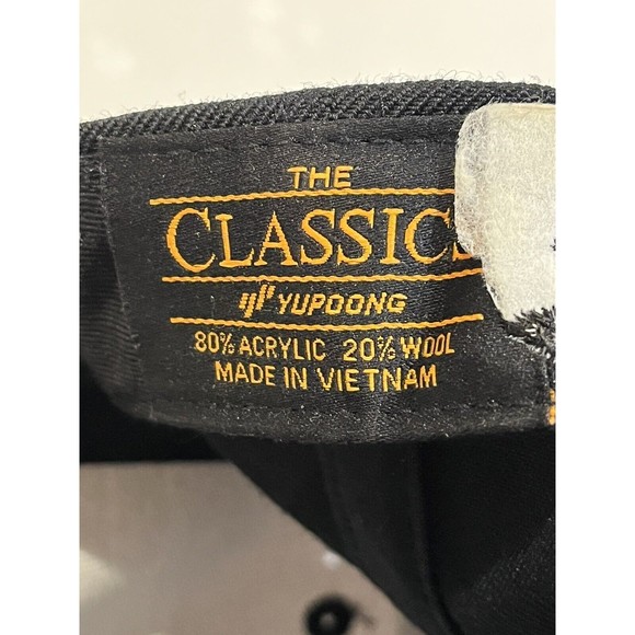 P5 Phase 5 Flatbill Snapback Ball Cap Hat - Black Unisex Adjustable - Picture 8 of 8